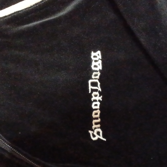 Snoop Dogg Vintage Oversize Black Velour Track Jacket With White Piping Men's L - Picture 3 of 10